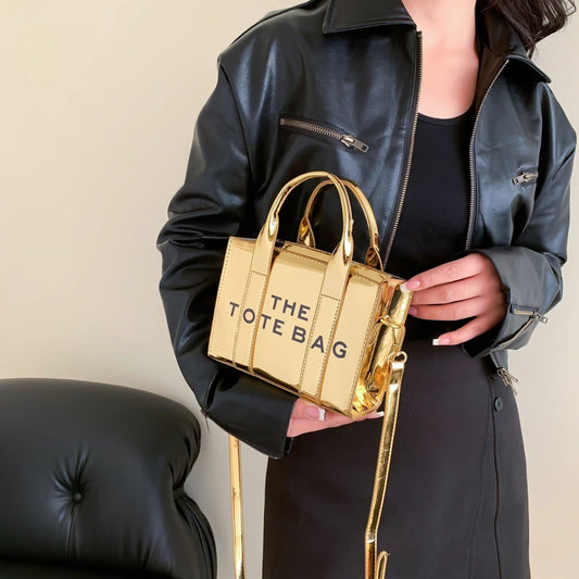 metalic Tote cross body handbags