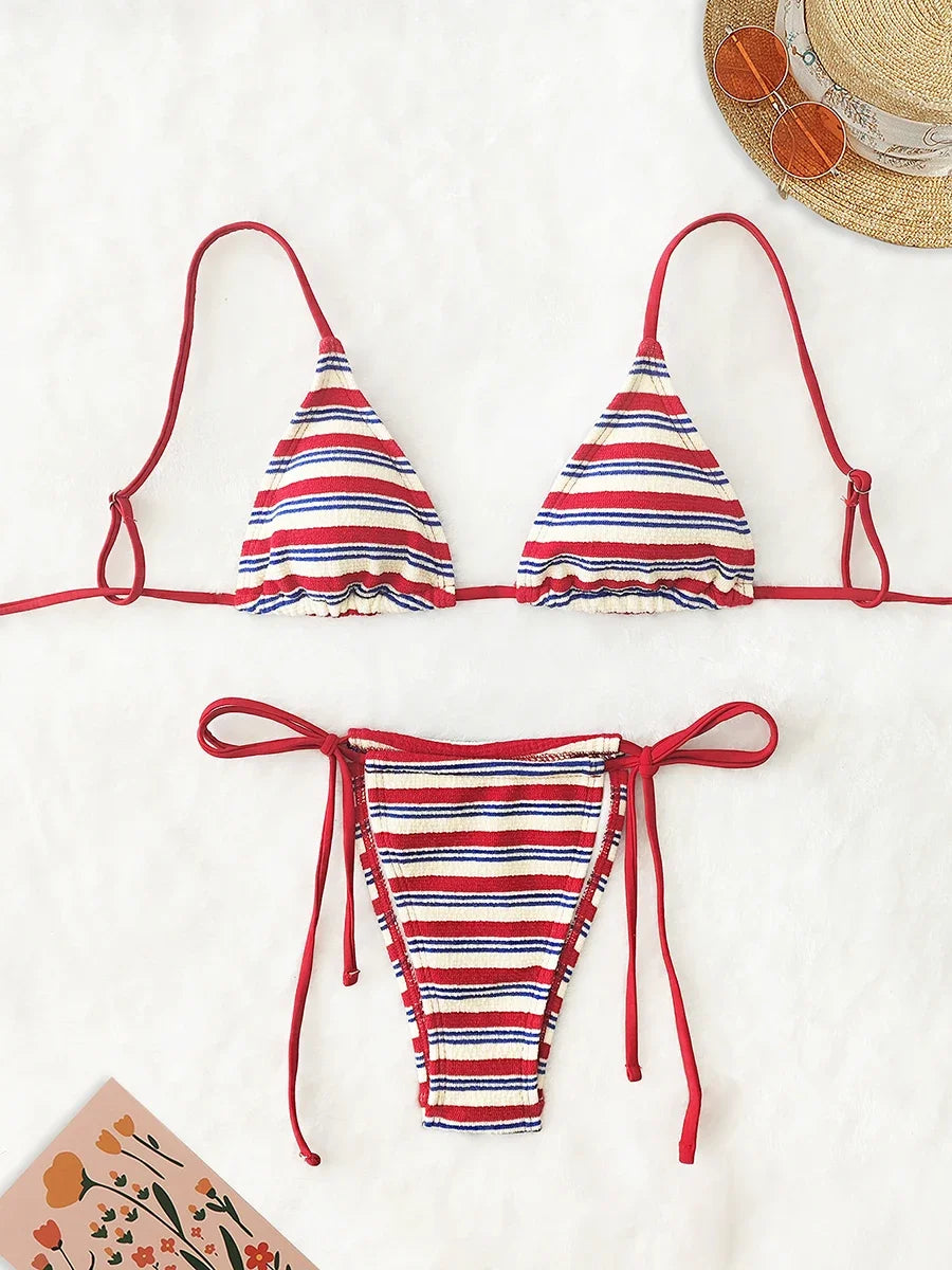 Two-Piece striped bikini