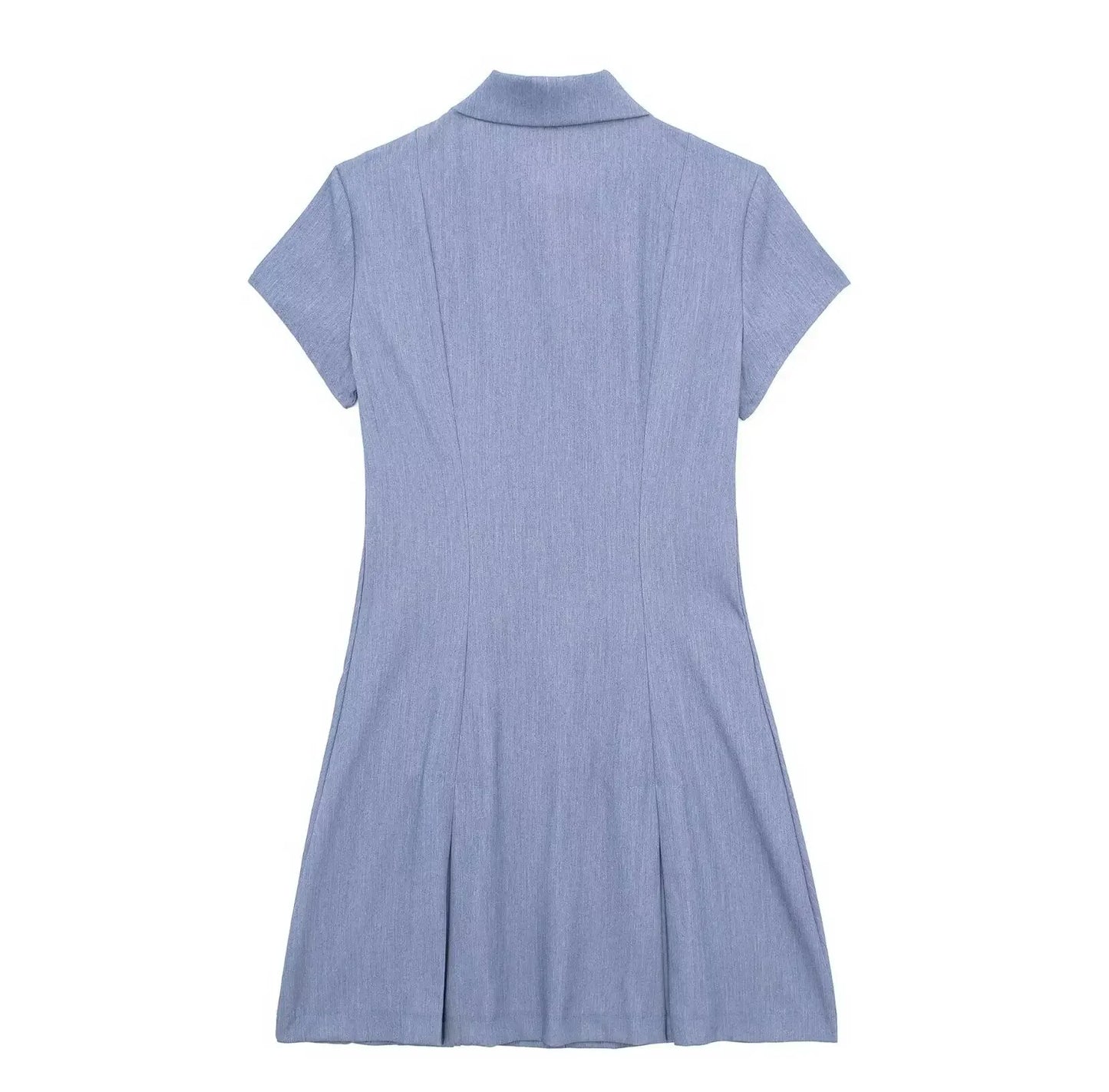 Shirt mini pleated dress