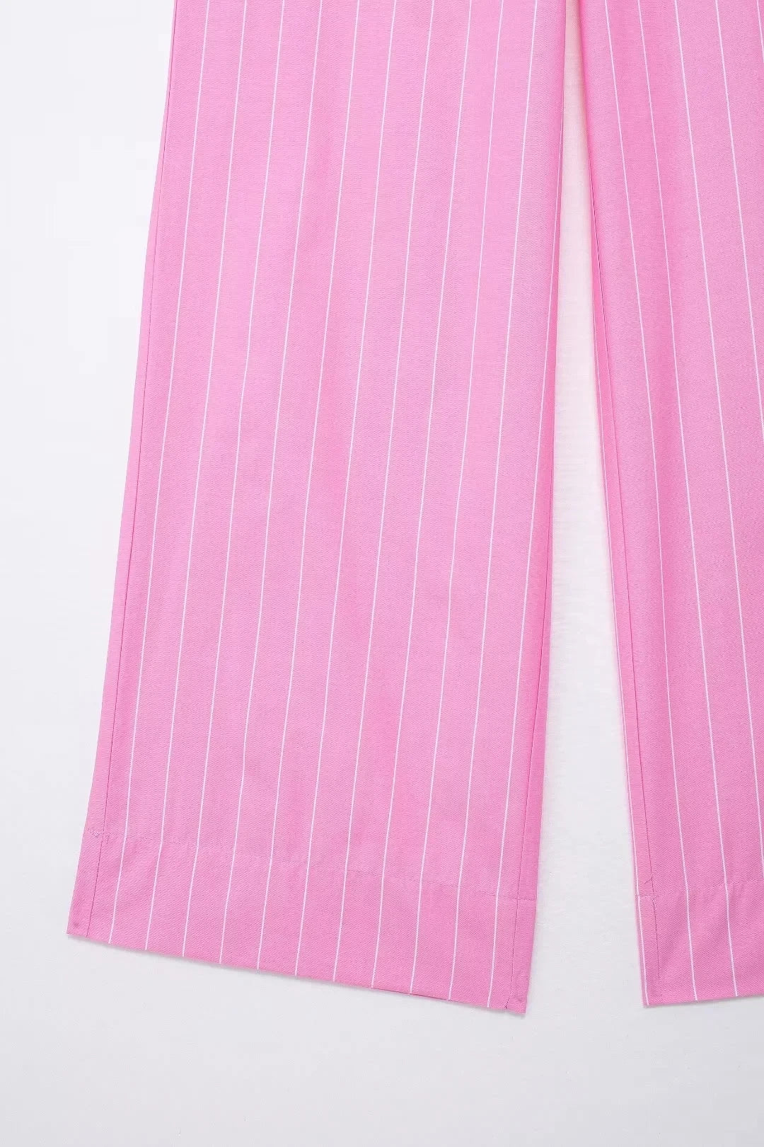 Sweet Pink Stripe Blouse Pant Sets