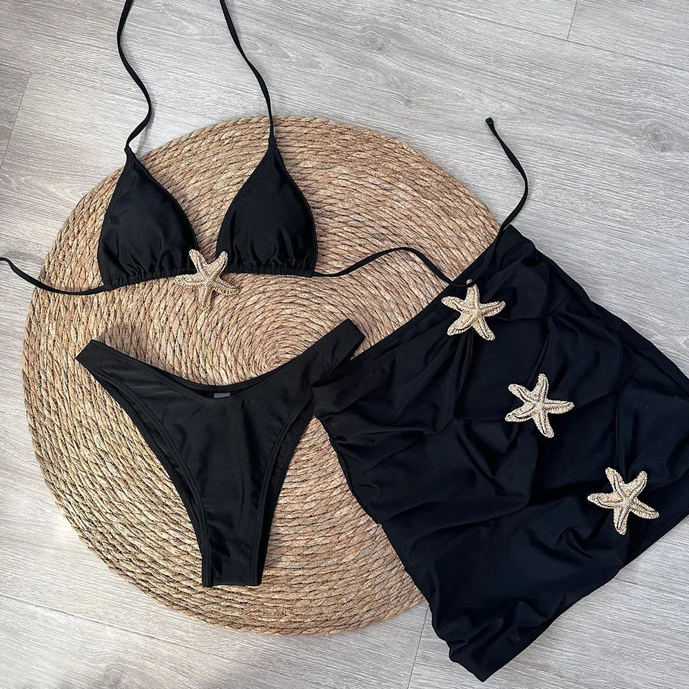 star fish 3 piece bikini set