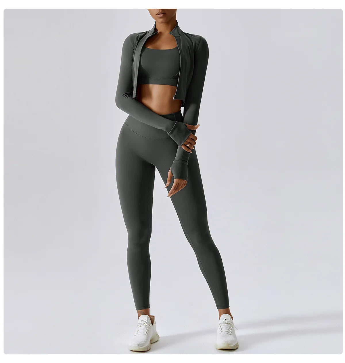 Active Wear 3 Pieces Workout Clothes For Women