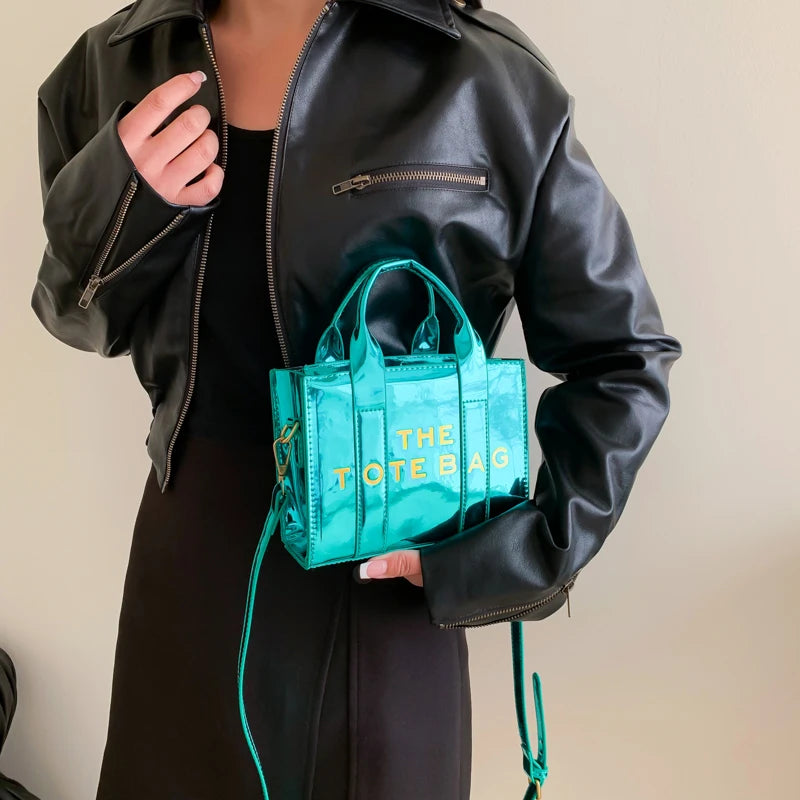 metalic Tote cross body handbags