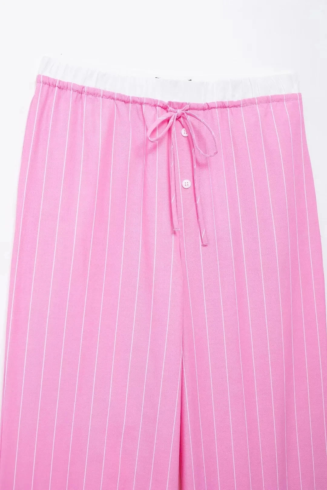 Sweet Pink Stripe Blouse Pant Sets