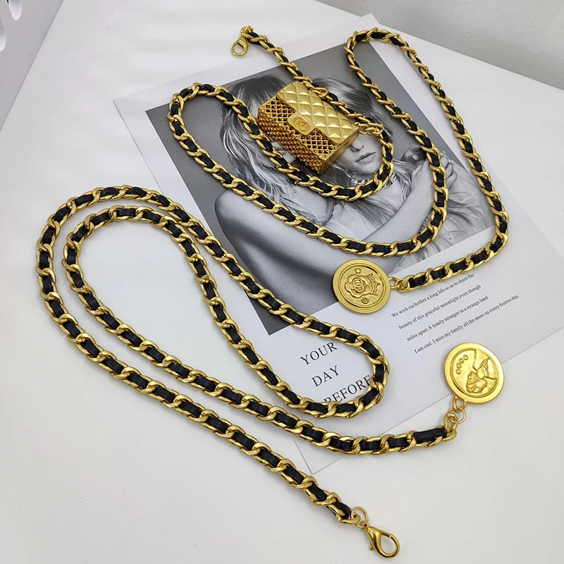 Fashion Gold Chain Bag Belt