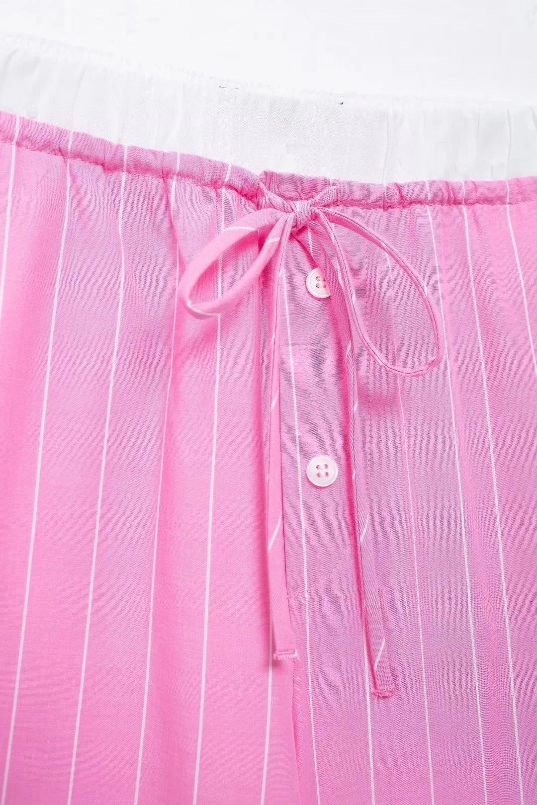 Sweet Pink Stripe Blouse Pant Sets