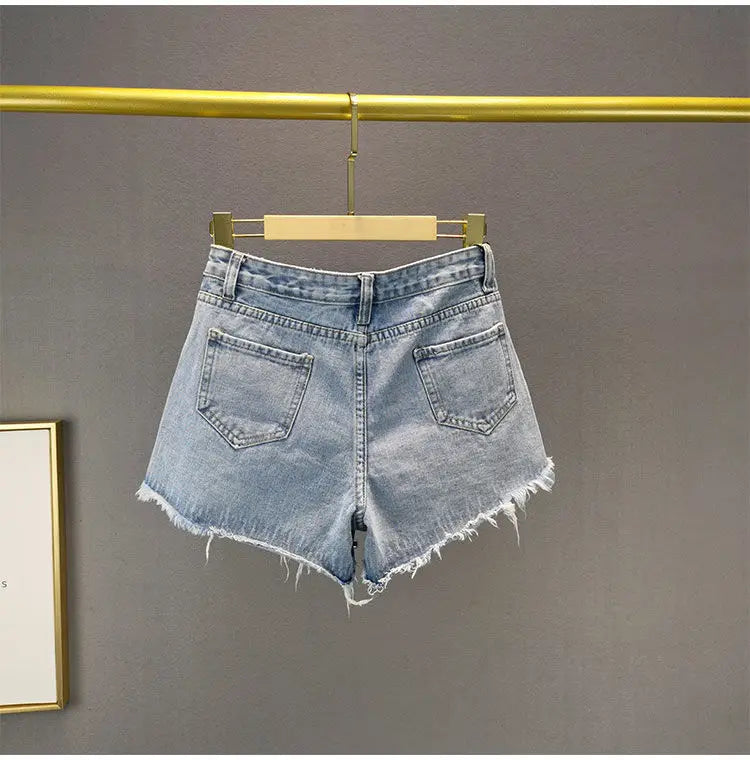 Jeans High Waist Distressed Diamond shorts