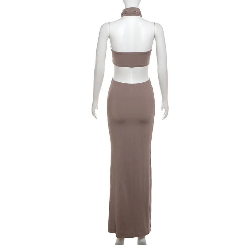 cutout womens maxi dress