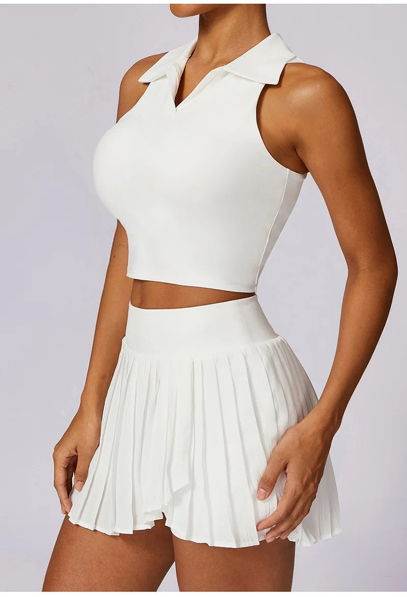 Two piece tennis skort outfit