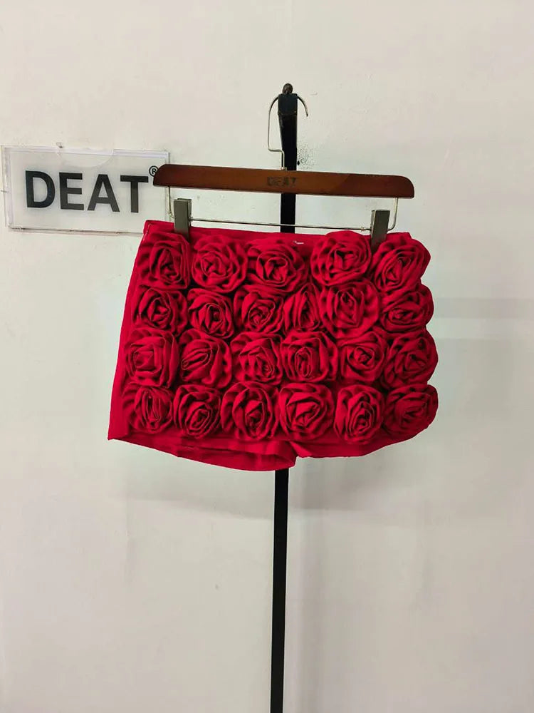 3D Flower Mini Skorts