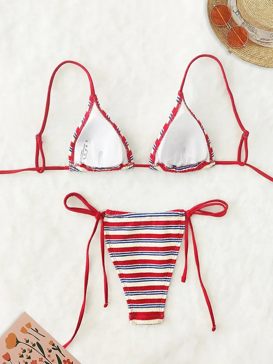 Two-Piece striped bikini