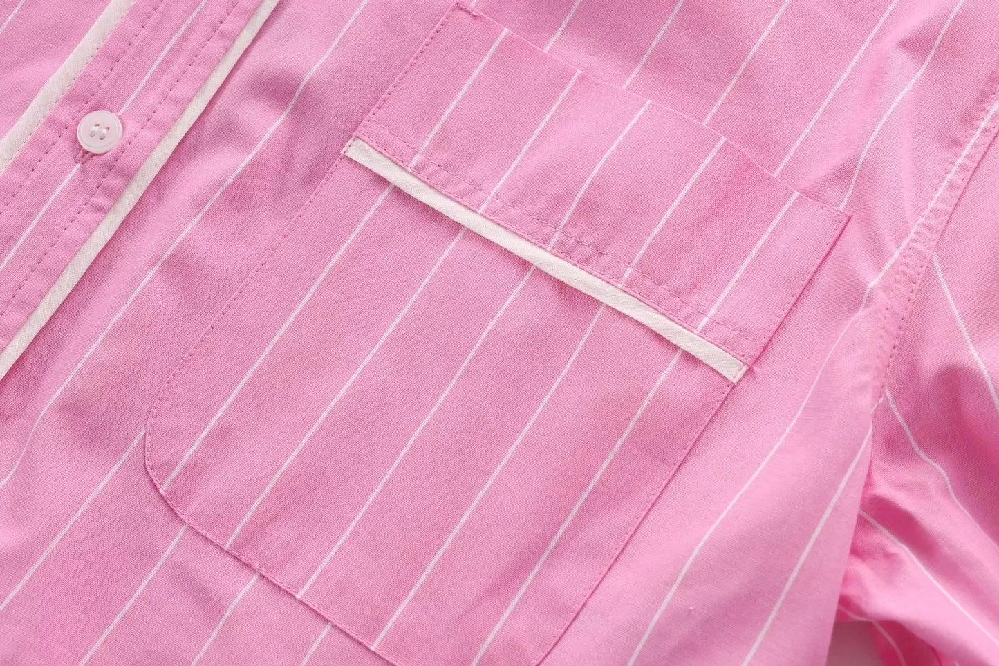 Sweet Pink Stripe Blouse Pant Sets