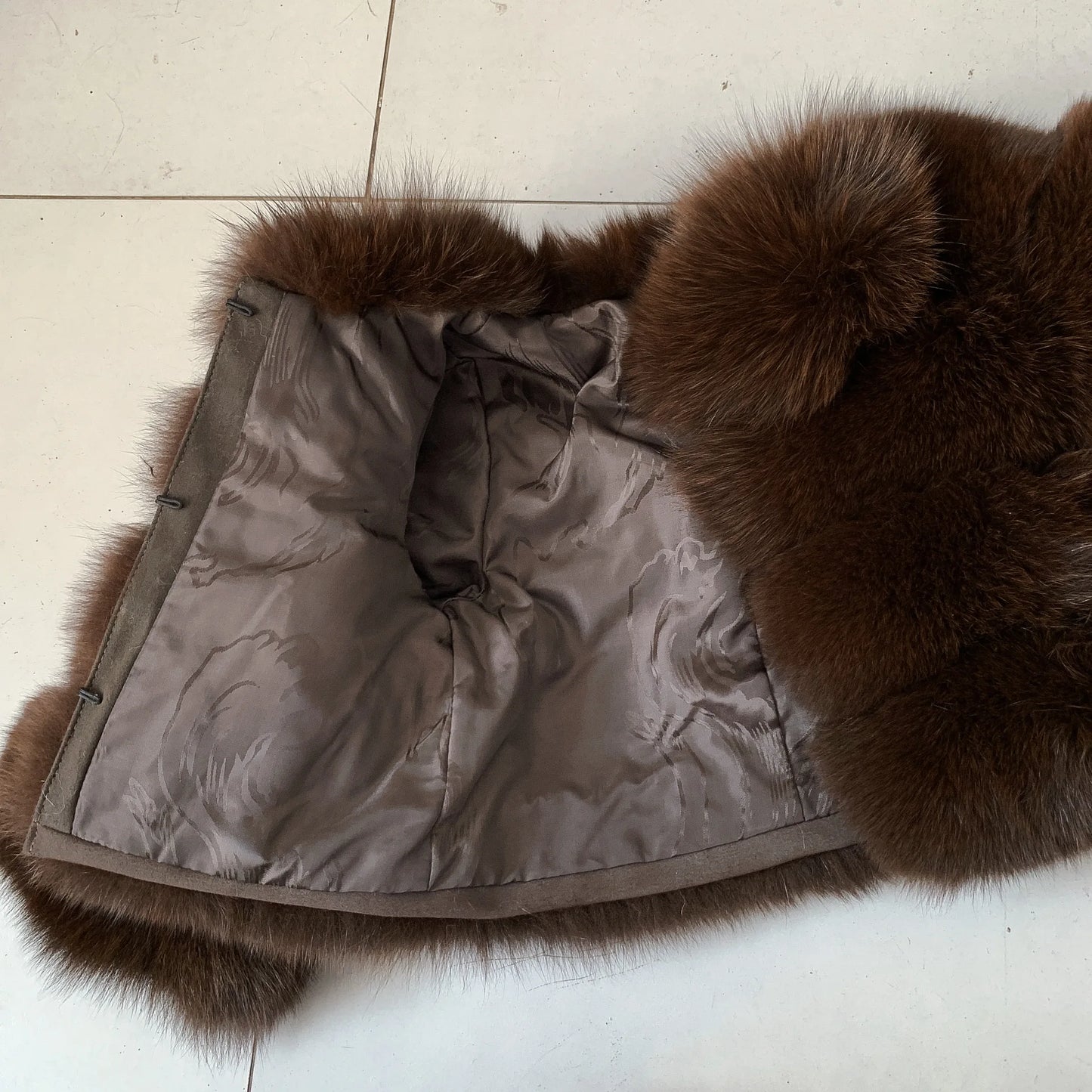 Children's fur jacket real fox fur