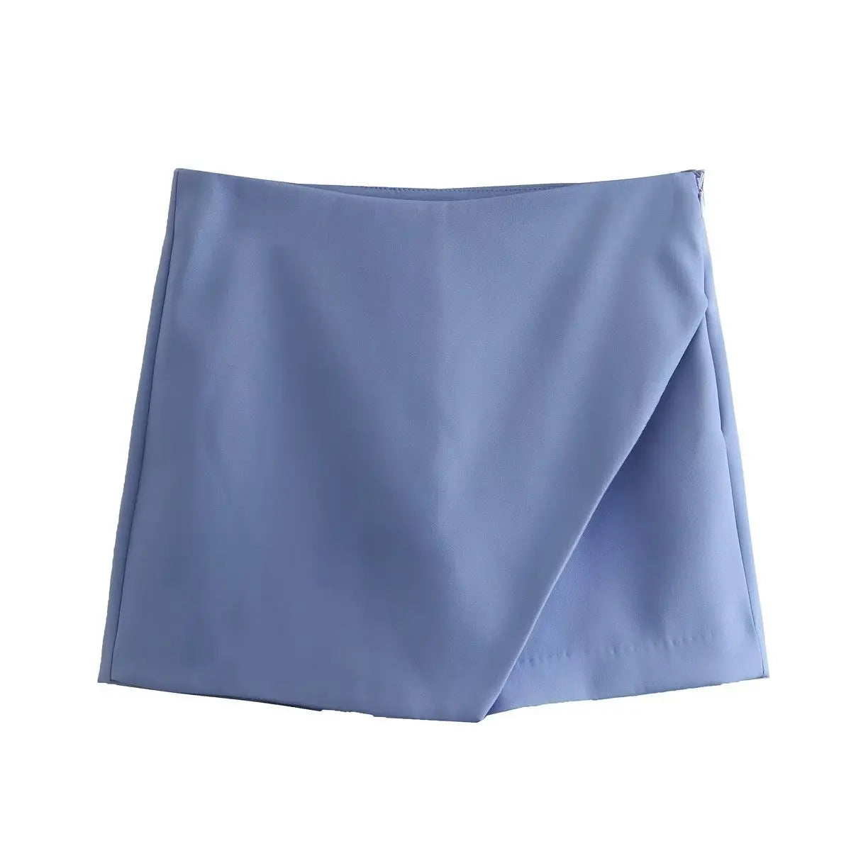 high waist solid skort