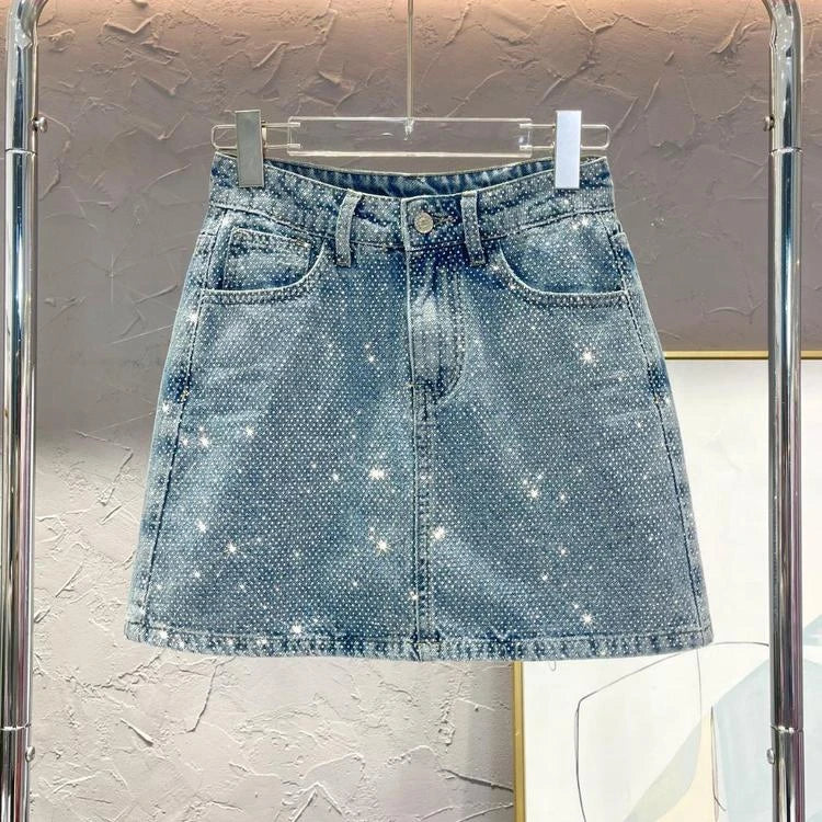 Bling Denim Skirt