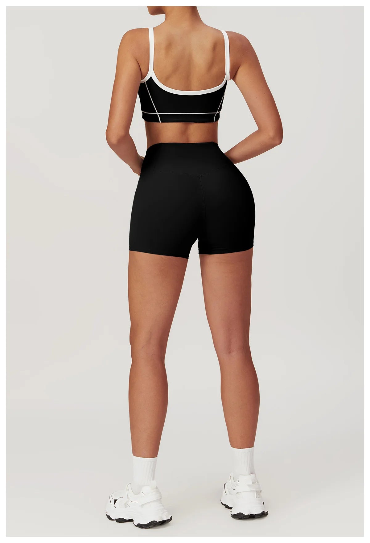 Two piece contrast colour activewear