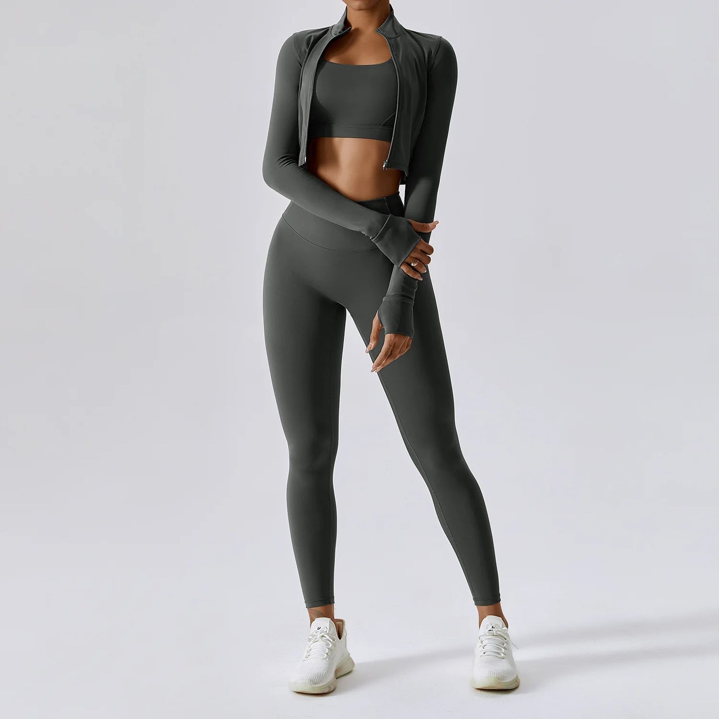 Active Wear 3 Pieces Workout Clothes For Women