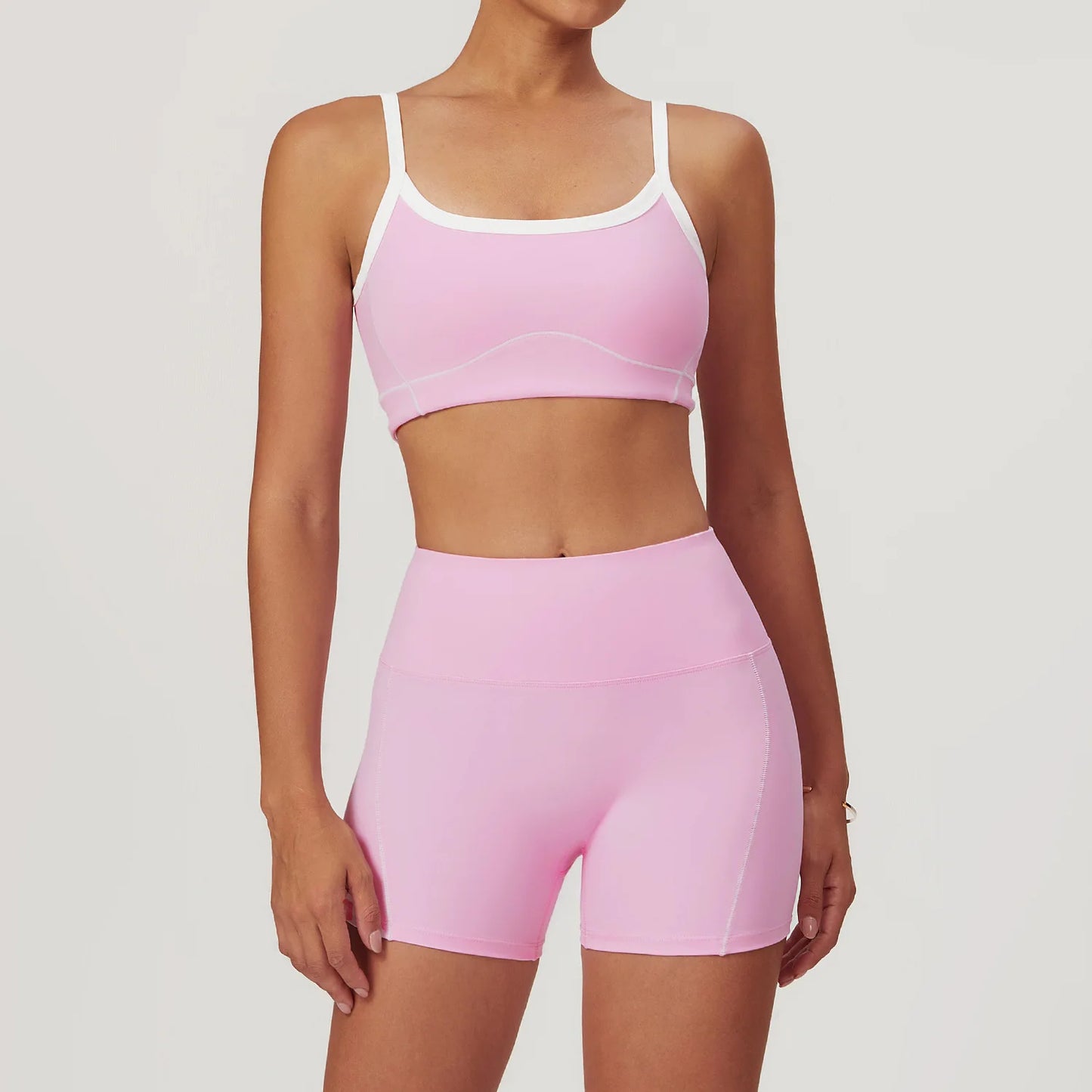 Two piece contrast colour activewear