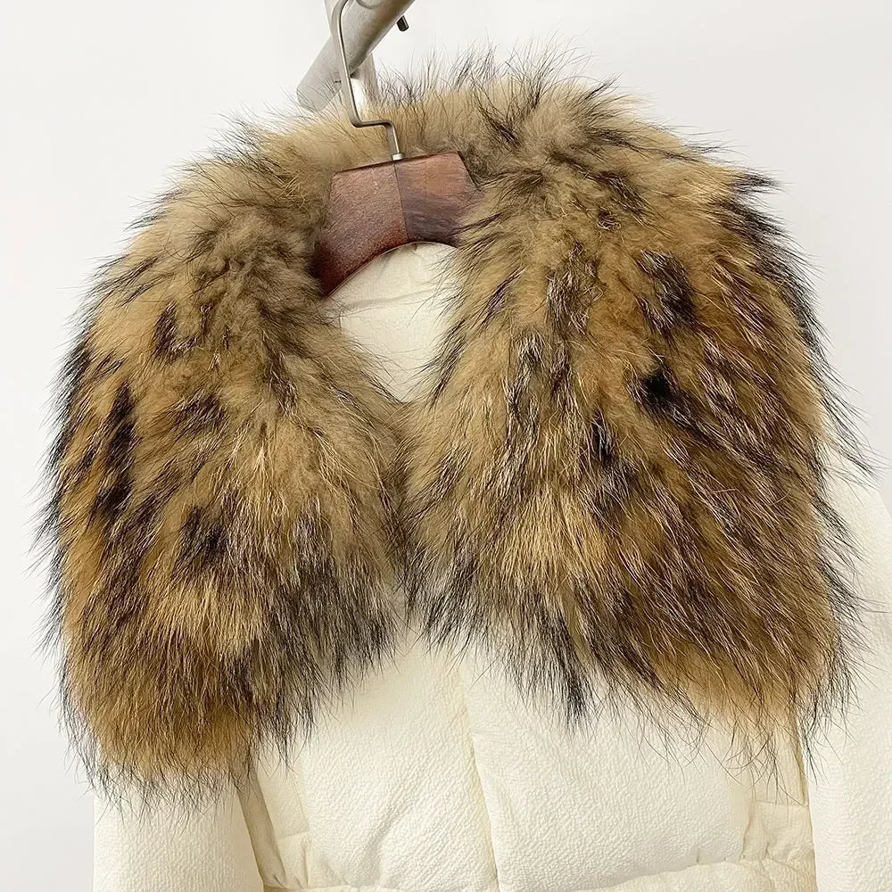 Duck Down Jacket Real Fur Coat