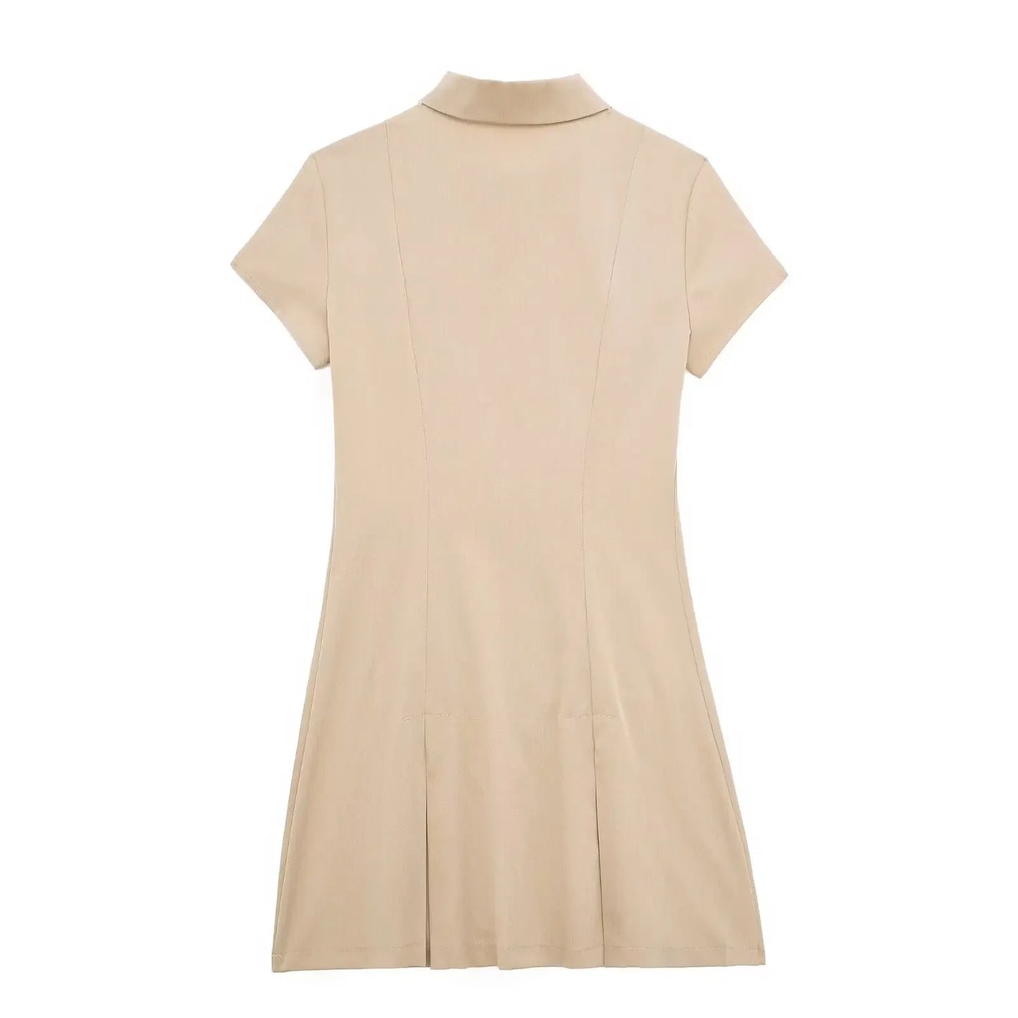 Shirt mini pleated dress