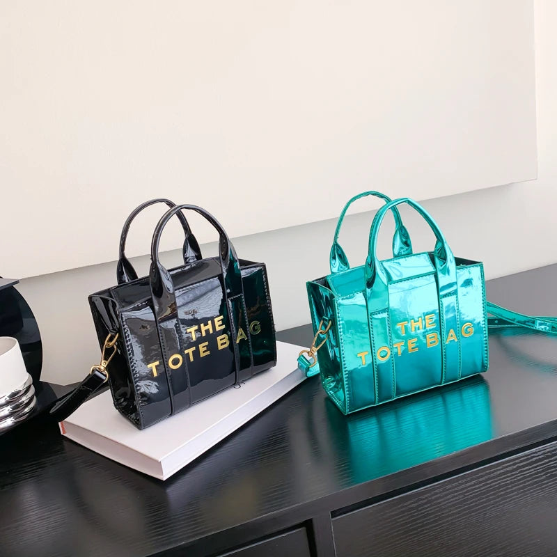 metalic Tote cross body handbags
