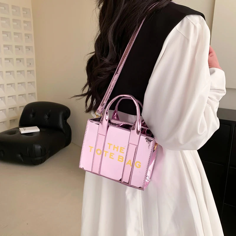 metalic Tote cross body handbags