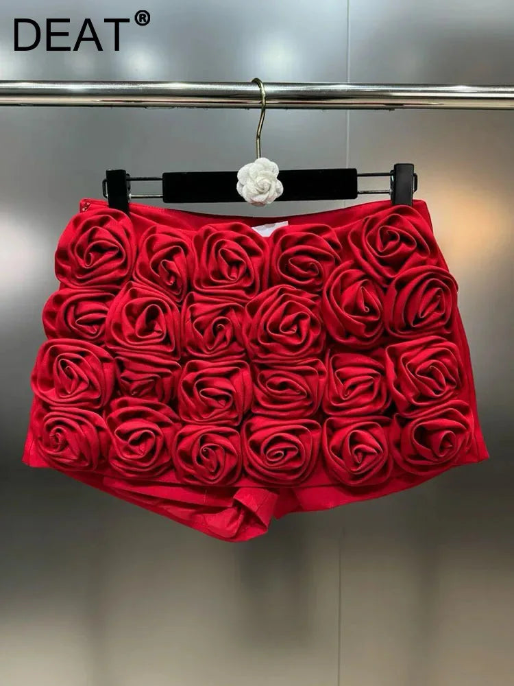 3D Flower Mini Skorts