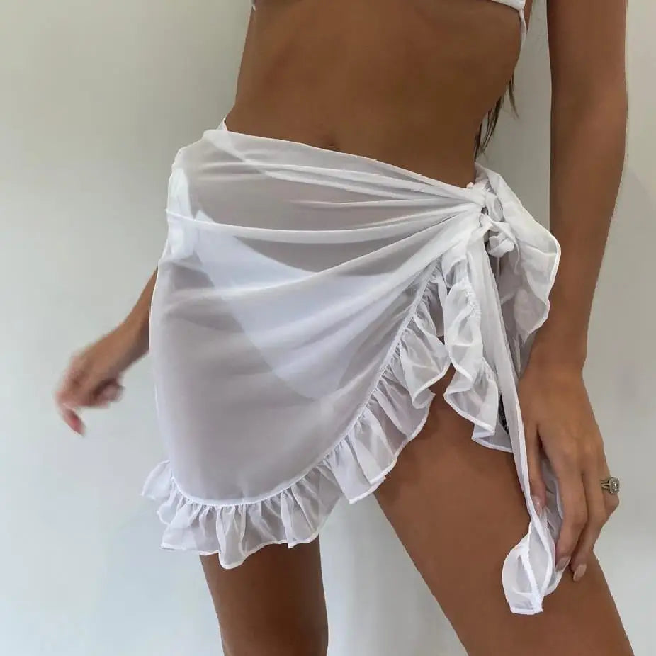 Women Cover-Ups Skirts Chiffon Swimwear