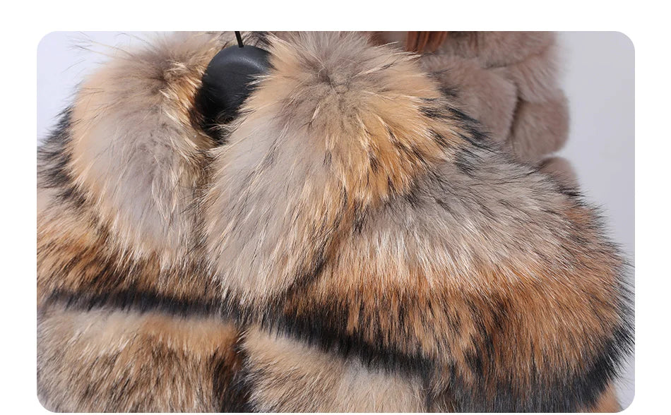 Women Winter Short collar Natural real Fox Fur