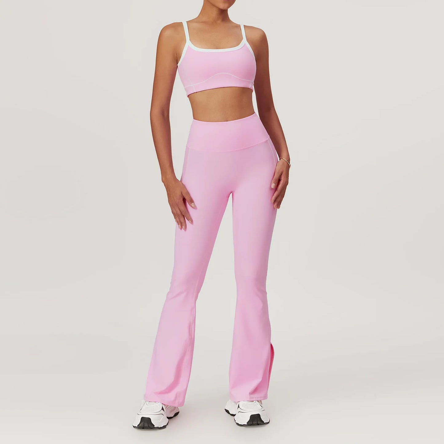 Two piece contrast colour activewear