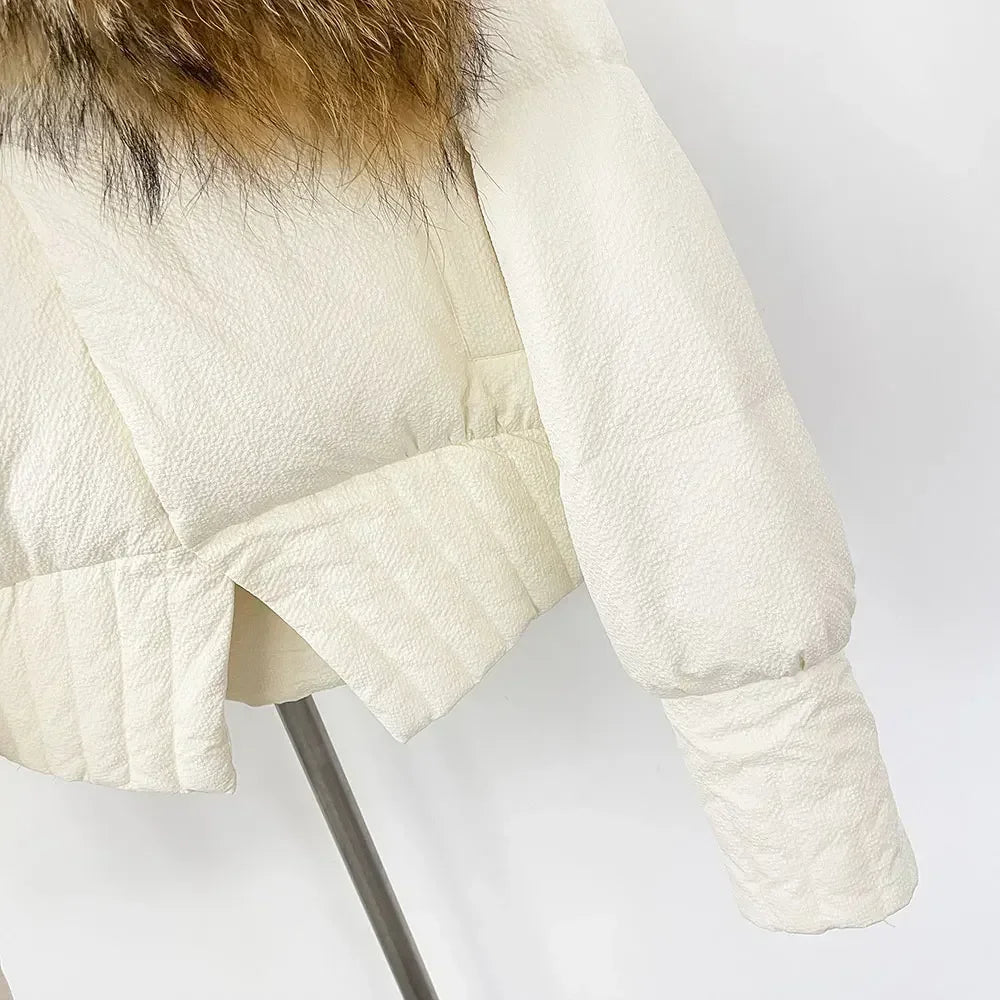 Duck Down Jacket Real Fur Coat