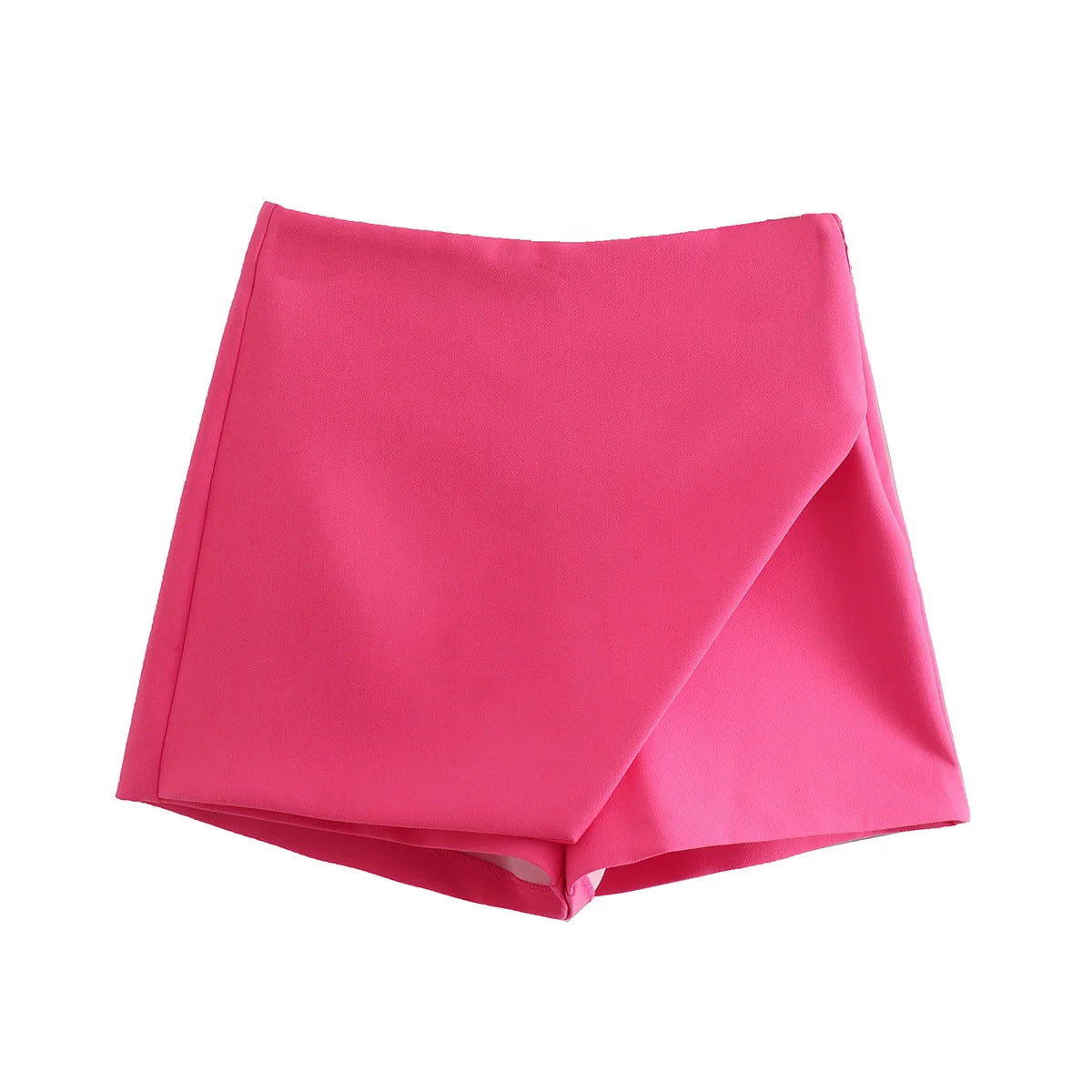 high waist solid skort