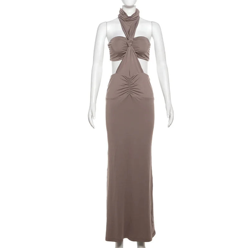 cutout womens maxi dress